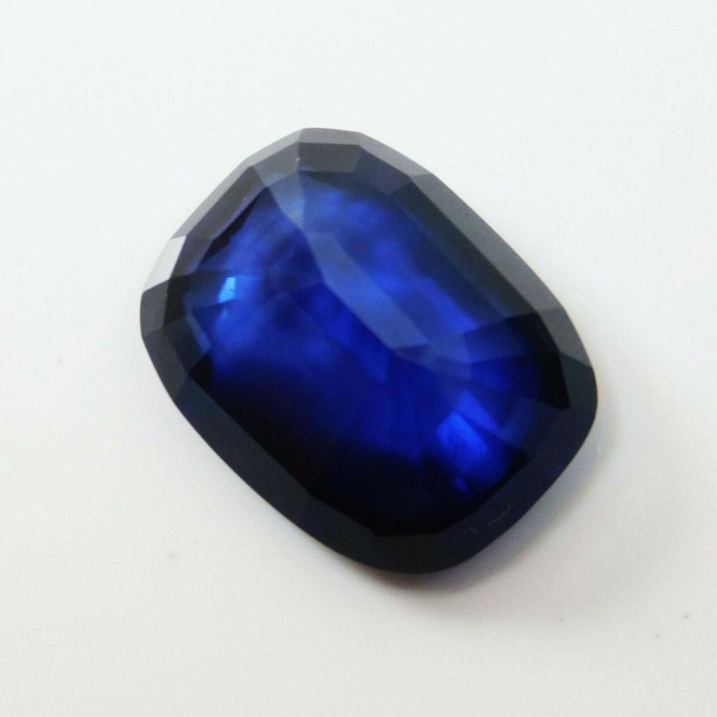 Safira Natural de 10,65 Ct Azul Ceilão Corte Almofada CERTIFICADA Gema Solta A-309 004