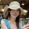 New Lace Ruffle Summer Straw Hat Solid Color Bowknot Sun Protection Hat Wide Brim Woven Straw Fisherman Cap Beach