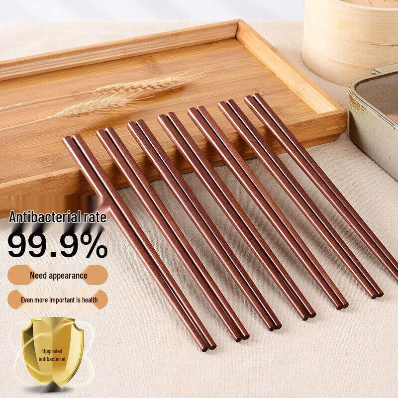 10-Pair Natural Red Sandalwood Chopsticks