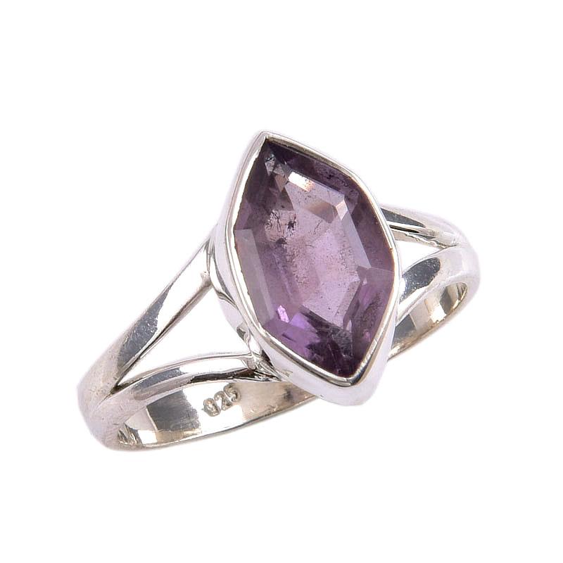Natural Pink Amethyst Gemstone 925 Solid Sterling Silver Jewelry Ring S.9 p3A14