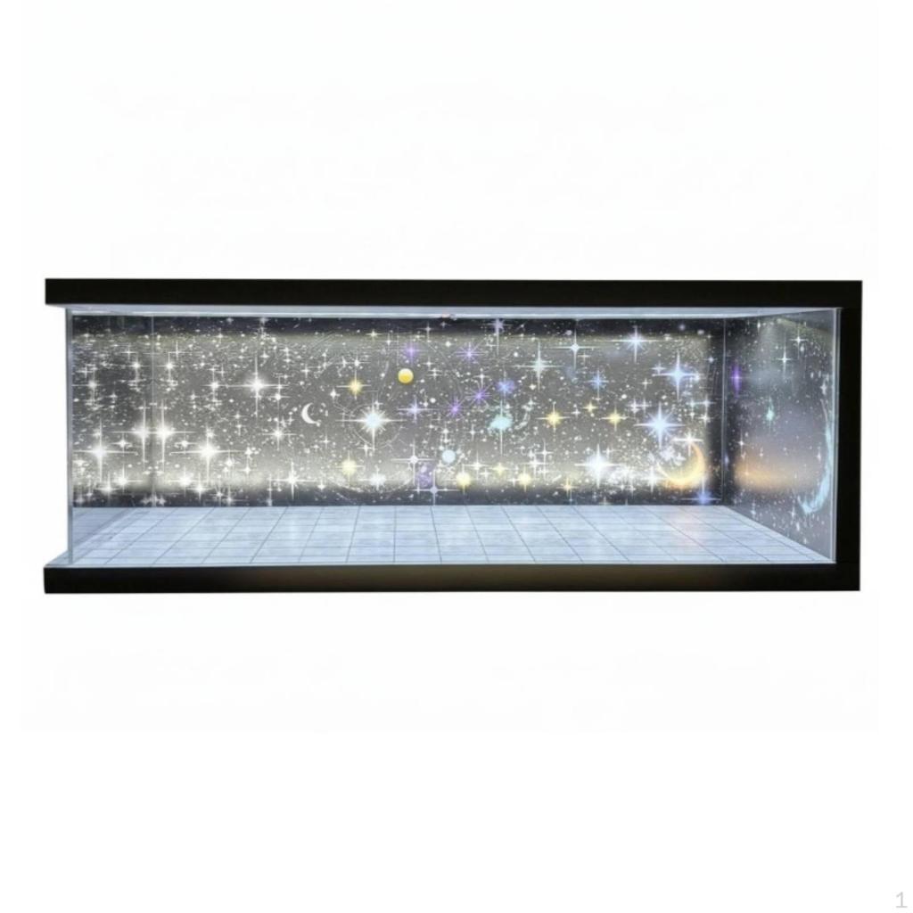 Lighted Model Car Garage 1:64 Scale Display Case USB Powered LED Diorama Box for