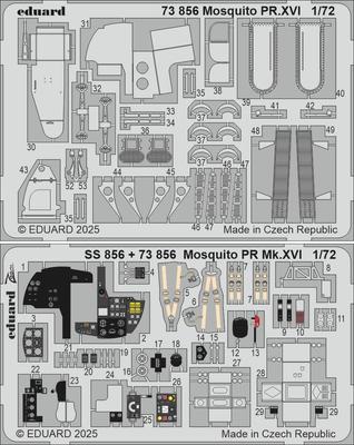 eduard Mosquito PR Etching Parts Special Plastic Model Kit Parts EDU73856 1/72 Photo-Etched D.H. Mk.XVI (for Hobby) (Airplane)