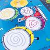 Tapis de Jeu Clavier et kit de Batterie - Global Gizmos - Twin 2 en 1 - Multicolore - Bleu - 2 bâtons de tambour