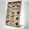 Vintage Wolf Knowledge Metal Tin Sign - Wolves Varieties Educational Rustic Retro Wall Decor for Bar Pub Home Cafe 8x12 Inch