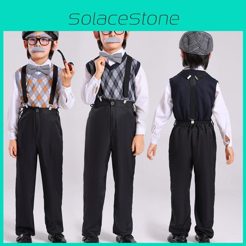 Colorful Boys Grandfather Outfit Made From Soft Polyester Perfect For Role Play And Events
