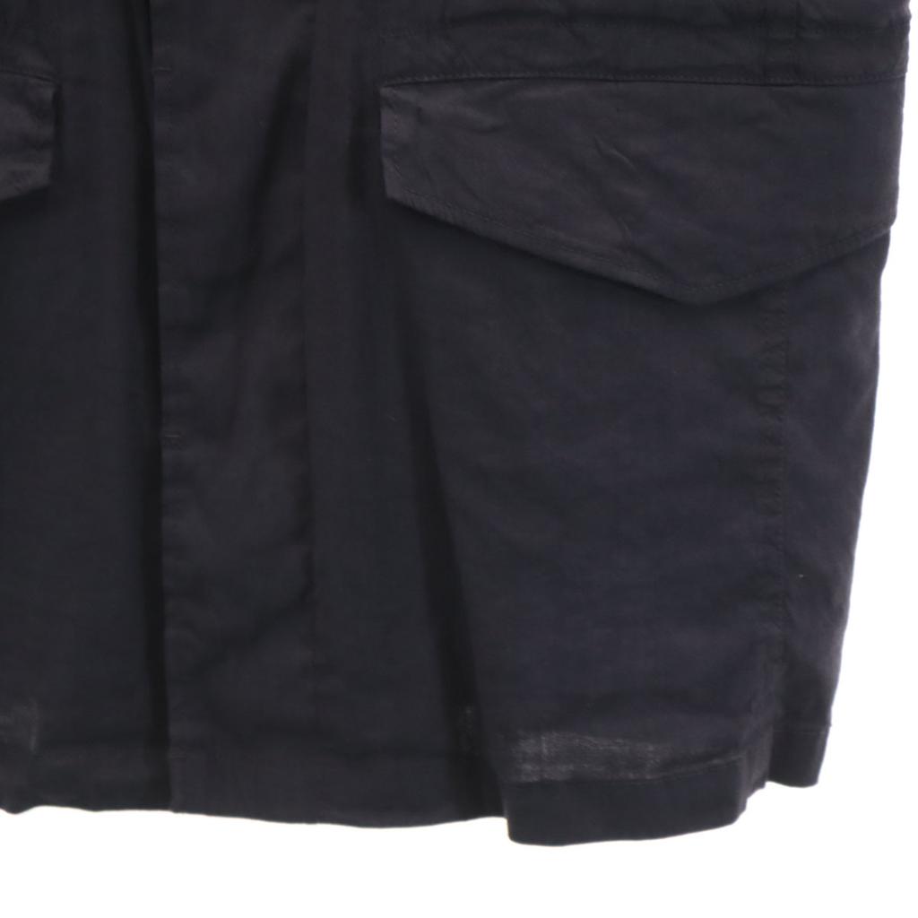 Unused Nano LIBRARY Linen Blend Military Jacket L Black Men's Used