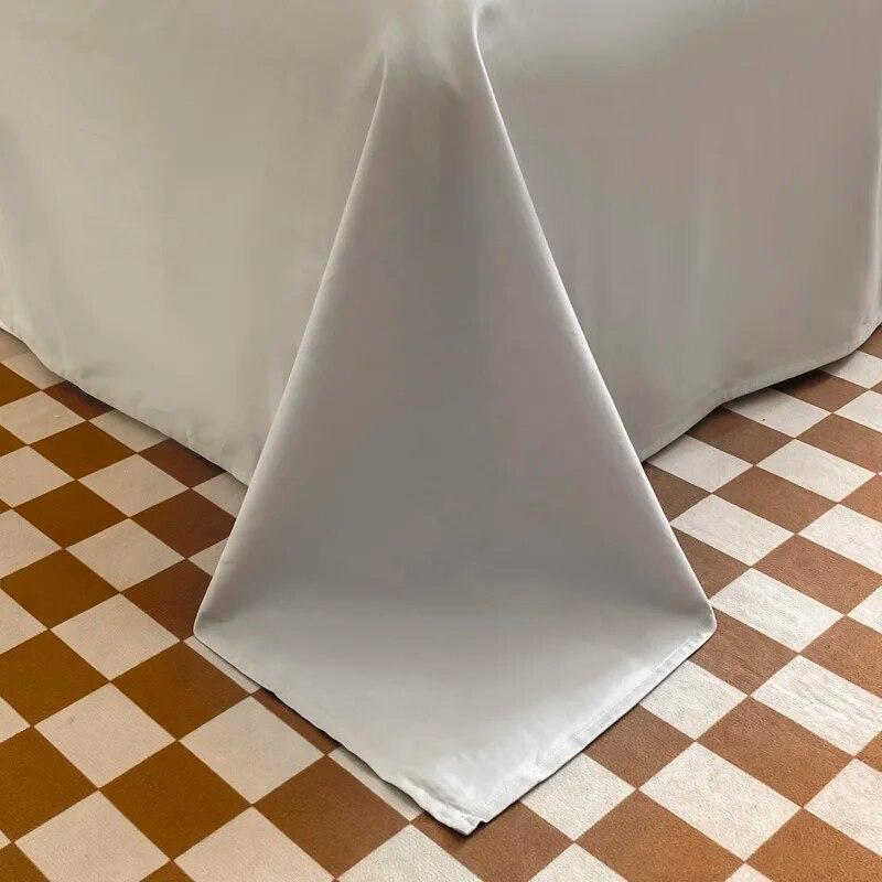 Luxusní ložní souprava z egyptské bavlny Jednoduchý severský povlak na přikrývku Ploché/napínací prostěradlo s povlakem na polštář Ložní prádlo Queen Double King Size