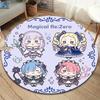 Re Zero Round Area Rug Carpet Rug For Living Room Bedroom Sofa Playroom Decor Nonslip Floor Mat