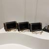 Chic And Versatile Pu Leather Small Square Shoulder Bag With Color Block Leopard Print