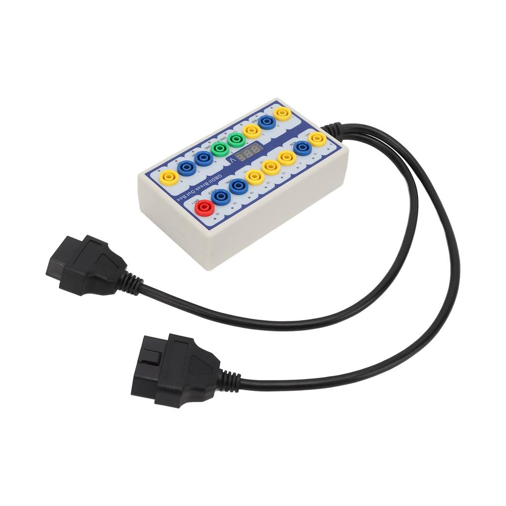 OBDII Breakout Box OBD2 Protokolldetektor med Diagnostikkabel Universal för Bilens OBD-Linje Signal