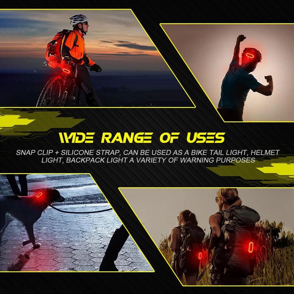 RGB Colorful Bike Light 600 Mah 14 Modes Bicycle Rear Taillight Type C Charge IPX6 Waterpoof Bike Lamp With Memory Mode
