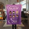 1PC SIX the Musical Print Flannel Blanket, High quality Comfortable for All Seasons, Home Decor, Warmth and Comfort, Perfect for Christmas Gifts164