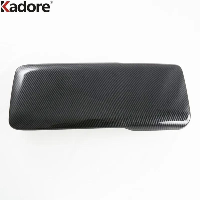 For Toyota Camry 2024 2025 Carbon Fiber Car Center Armrest Box Panel Cover Trim Interior Mouldings Accessories