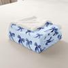 Blue Bow Pattern Blanket Soft Fleece Throw Elegant Home Decor Gift for Women Girls Bedroom Bedding Cover