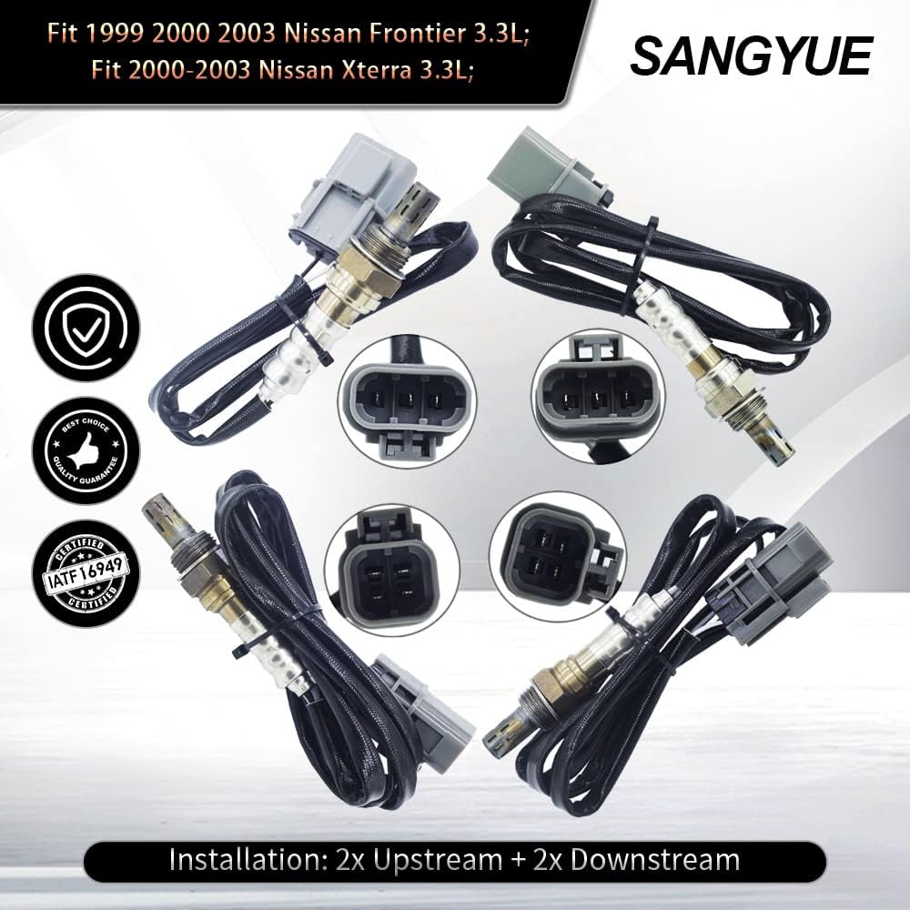 Oxygen Sensor for Nissan Xterra 2000-2003 3.3L Upstream +Downstream 4pcs