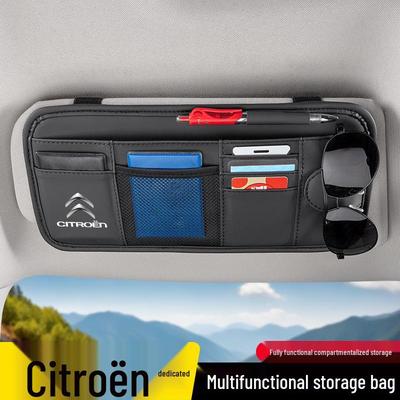 Citroen Sun Visor Glasses & Card Holder for C3 Picasso, C4 Aircross, C5 Aircross, C6