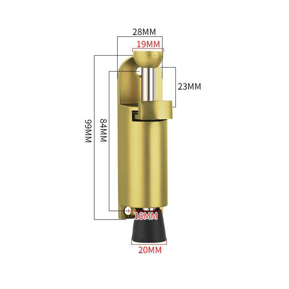 Telescopic Door Stopper Spring Loaded Heavy Duty Door Lock Holder Stop Metal Adjustable Position with Foot Brake Wedges for Door
