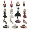 Women's Dripping Oil Alloy Accessories: Lipstick, Bag, Hat, High Heels, DIY Pendants, Small Ornaments