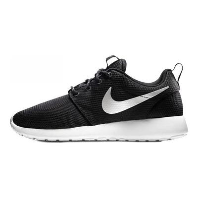 Roshe One Black/Metallic Platinum White Women's Sneakers 511882-094