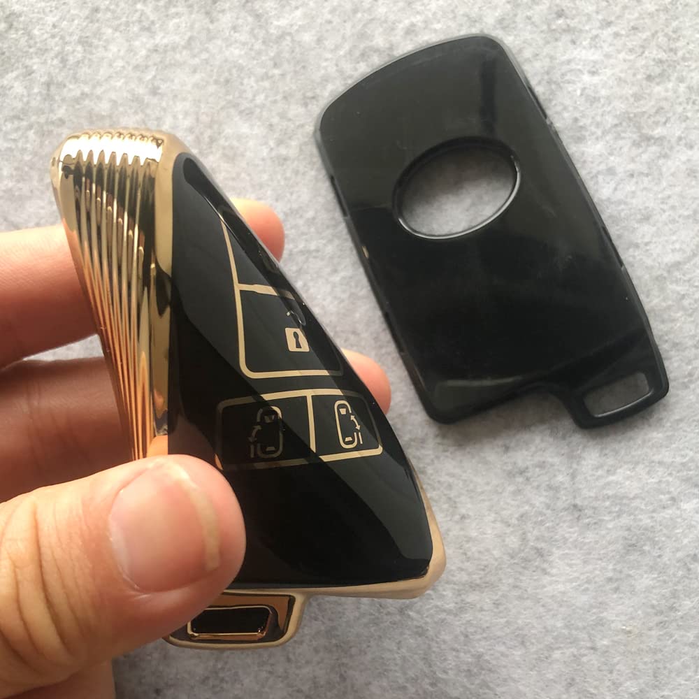 Kinotaka TPU Smart Key Case for Toyota Cars, 4 Buttons, Double Sided Slide Type,