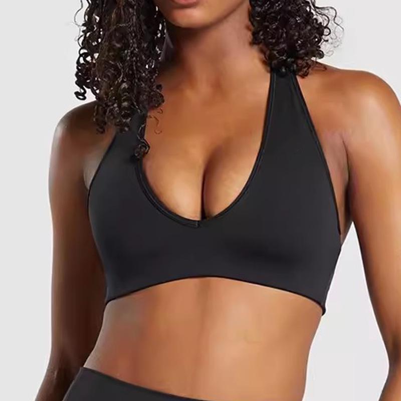 

Европейский и американский летний костюм для йоги с халтером: Сексуальный облегающий фитнес-топ с нагрудной вставкой S