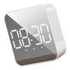Fashionable LED Digital Mirror Clock with Voice Control Alarm Time and Temperature Display for Students Table Clock