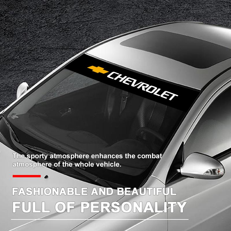 AABHE1 Car Windshield Cover Anti-Heat Decorative Film Fit For Chevrolet Silverado Impala Malibu Equinox Cruze Camaro Blazer Spark Aveo