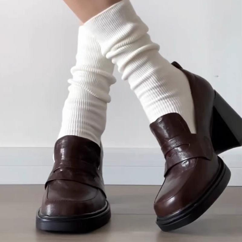 Fashion Hot Selling Soft Leather Style Women's Summer Heel High Heel Single Shoes Comfortable Casual High Quality Single Shoes