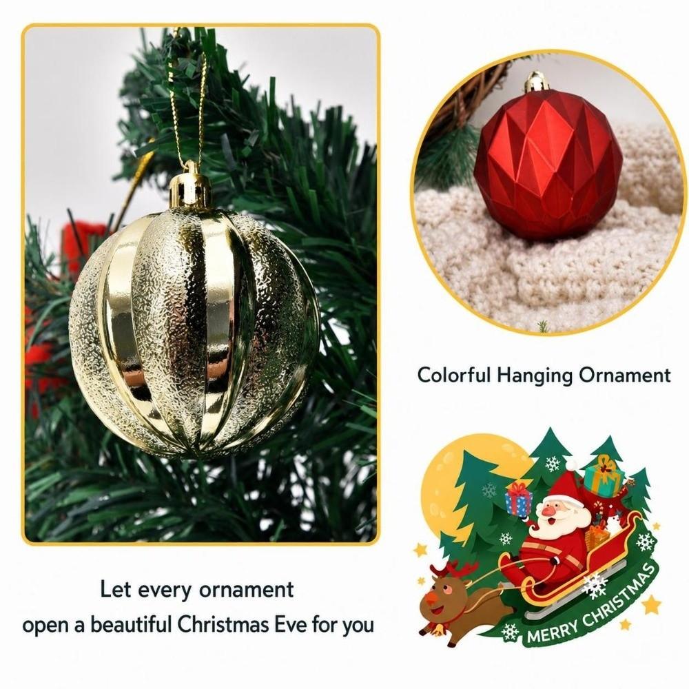 12Pcs/Set Creative Christmas Tree Balls 6CM Xmas Ornament Ball Durable Christmas Ball  Party