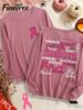 Cute Ghost Pumpkin Pink Ribbon Shirt October Breast Cancer Awareness Long Sleeve Top