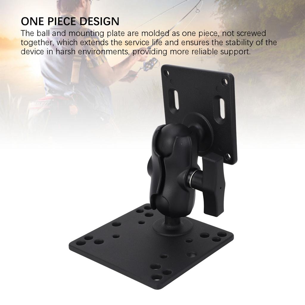 Double Socket Arm Anti Theft Aluminum Alloy with 1.5inch C Size Ball Adapter Double Ball Mount for Phone Tablet Fish Finder Truck