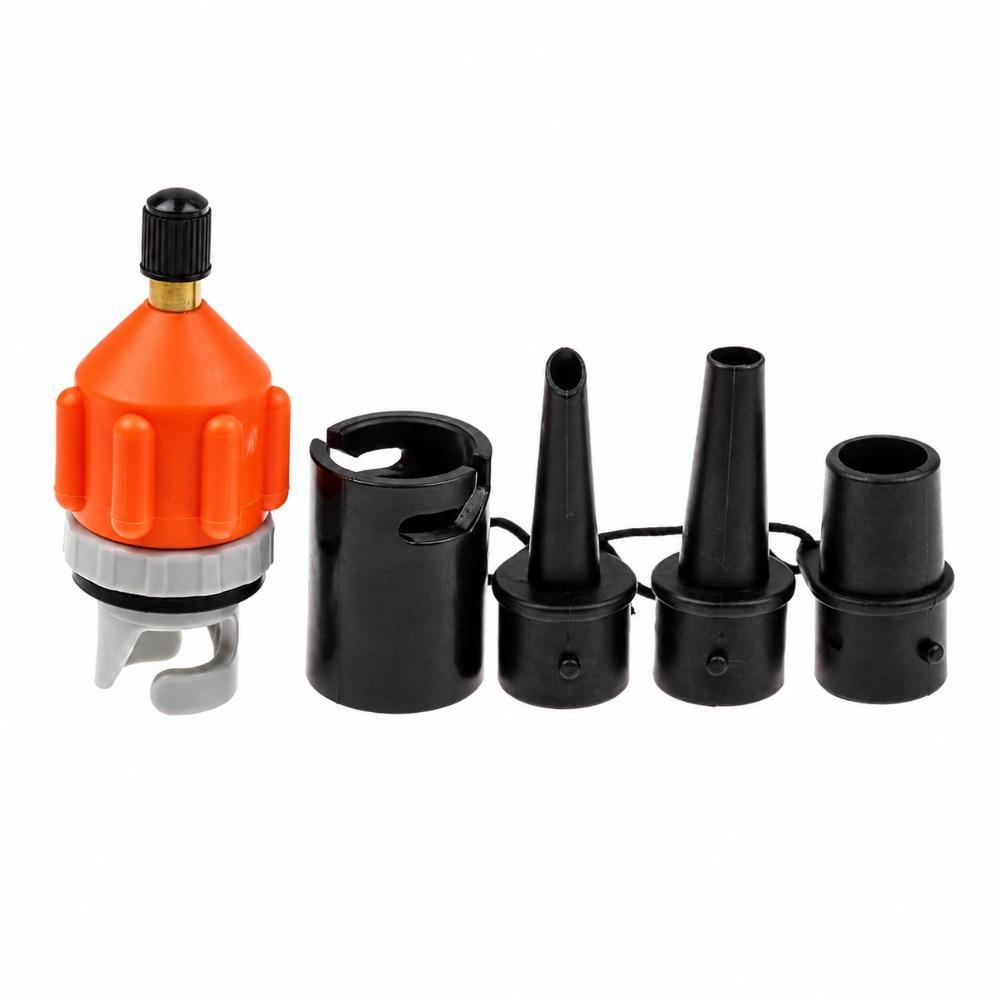 1Set Leak Resistant Inflatable Pump Adapter  for SUP Board Kayak Paddle Boat Inflatable Boat orange set