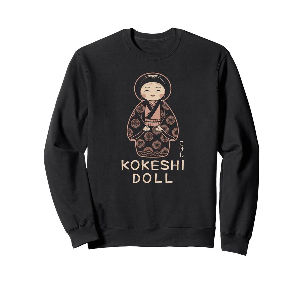 Kokeshi doll Japan kimono aesthetic cute Japanese souvenir sweatshirt