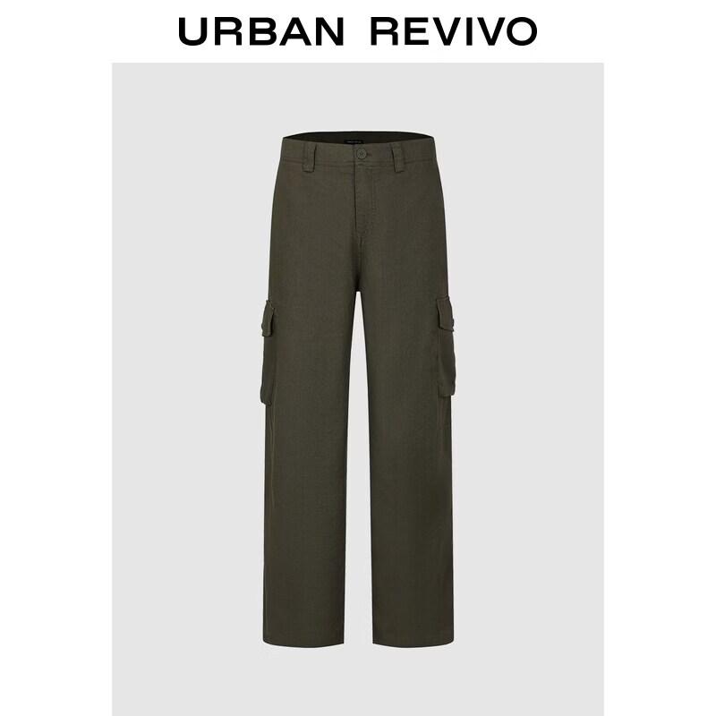 

Men s Street Style Linen Blend Cargo Straight Pants 30
