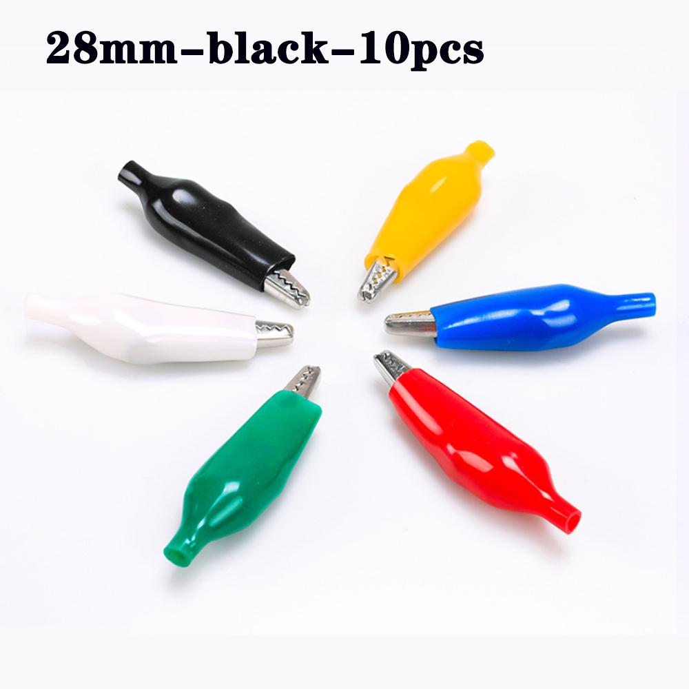 Krokosvorky 28 mm, Elektrické měřicí kabely, Svorky Roach, Propojovací kabely, Konektory kabelů, Oboustranné krokosvorky