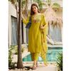 Women's Rayon Embroidered Straight Kurta with Pant And Dupatta Sets