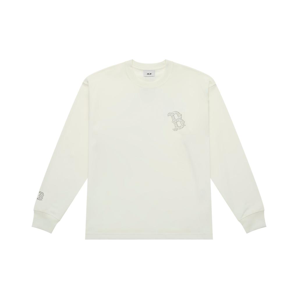 New MLB Boston Red Sox Basic Collection 25FW T Shirt Unisex Ivory White 3ATSB0554-43IVS