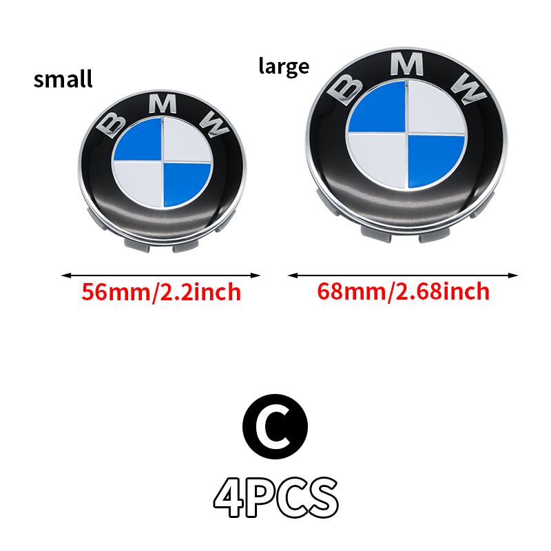 4 Stück 56mm 68mm Felgendeckel für BMW 50. Jubiläum M Power Karbonfaser Felgennabe Emblem Abzeichen E46 E90 F10 F30 G20 X5