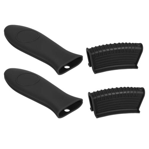 uxcell Cast Iron Skillet Handle Covers, Set of 4, Silicone Hot Handle Holders, Heat-Resistant Pot Handle Sleeves for Cast Iron Frying Pans, Metal Pots