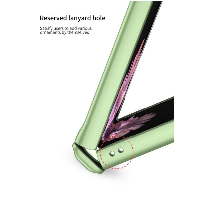 Funda rígida de PC con bisagra magnética para Samsung Galaxy Z Flip 6, 5 y 4, a prueba de golpes y con protector de pantalla pequeño.