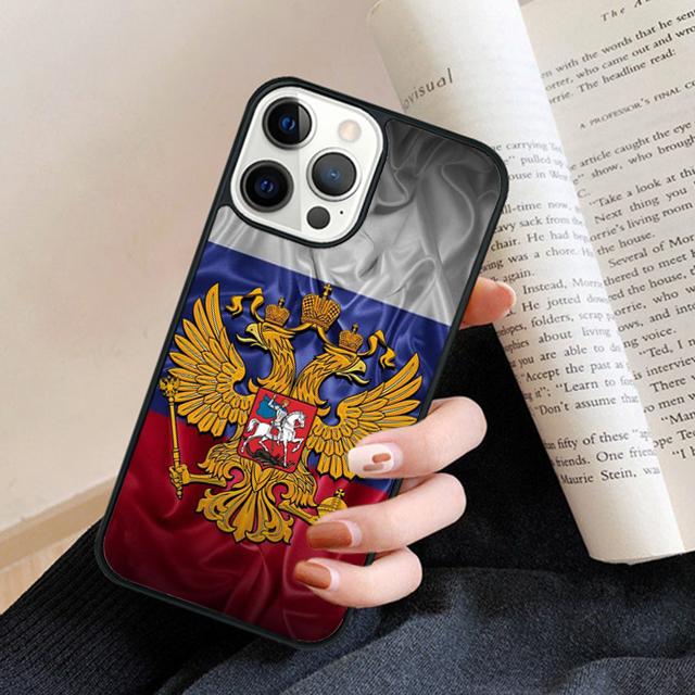 Russia Flag Coat Of Arms Phone Case Cover For iPhone 17 Air 16 15 14 plus 12 13 pro max coque Shell Fundas