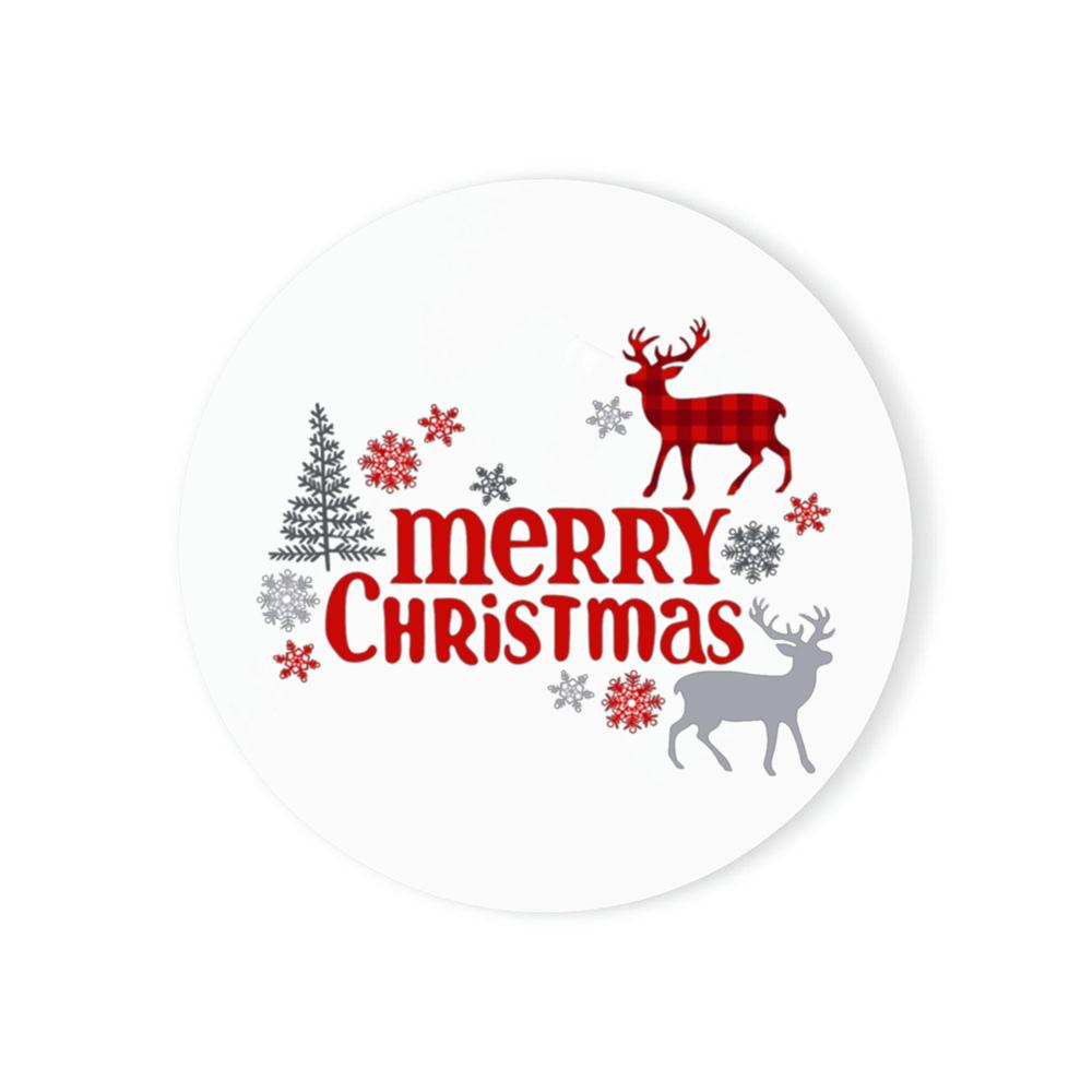 Christmas Coasters with Holder Best Absorbent Coasters Gift Round Cup Mat Housewarming Gifts for Home Kitchen Decorations