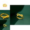 Sophisticated Gold Plated Butterfly Knot Ring For Women Perfect Fashion Accessory