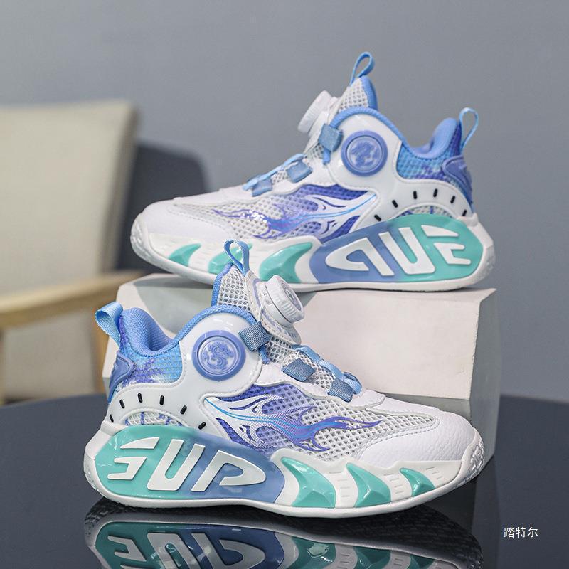 Boys and girls sports shoes children's basketball shoes friction sound summer new mesh breathable lightweight training shoes