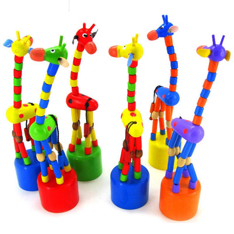 

Vogue kidseducationaltoy Colorful Baby Toy Baby Giraffe Toy babywoodenblocktoy Wooden Educational toy