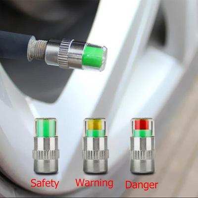 5Pcs/set High Quality Display Cars Tire Pressure Monitor Valve 3 Indicator Cap Tool Color Alert Tire A4S5 Car Tire Pressure Cap