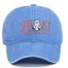 Halloween Ghost Embroidered Baseball Cap With Vintage Wash For Cosplay Fans