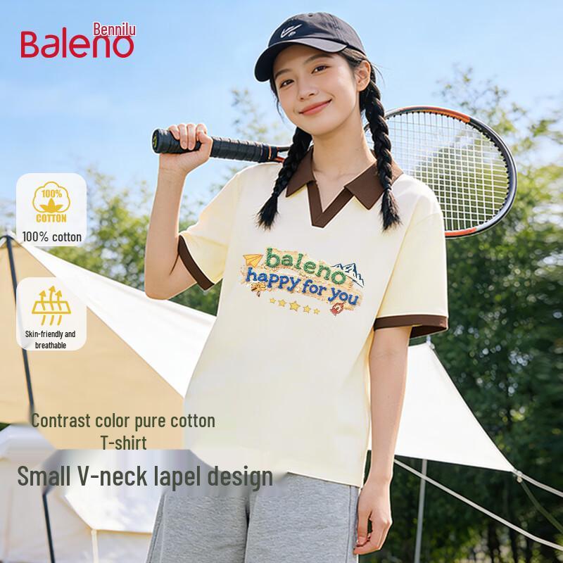 Baleno Women's Polo Collar Cotton T-Shirt