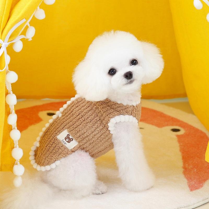 Fleece Dog Vest Solid Pet Clothes for Dogs Autumn Winter Warm Dog Coat Puppy Jacket Cat Costumes Chihuahua Bichon Dog Clothing