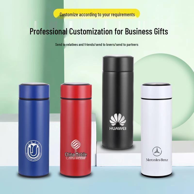 Smart Stainless Steel Insulated Cup with Touch Temperature Display - Office & Business Tea Brewing Gift